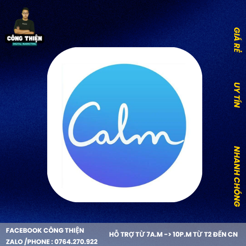 1 Tài Khoản Calm Premium Gói 3 Tháng ( Acc Cấp - Bảo Hành Fulltime )