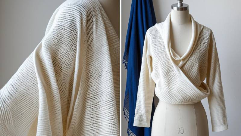 Khadi Crop Wrap Top