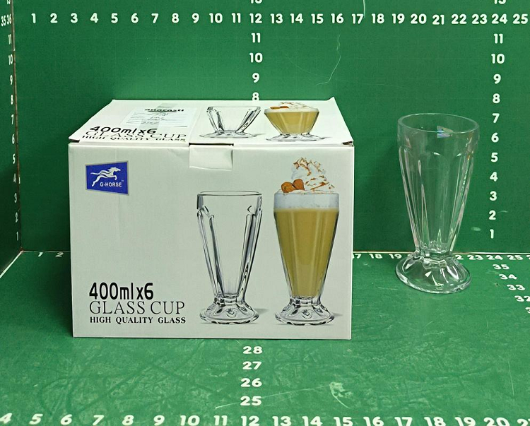 6 Pcs Glass Faluda Cup - 400ml