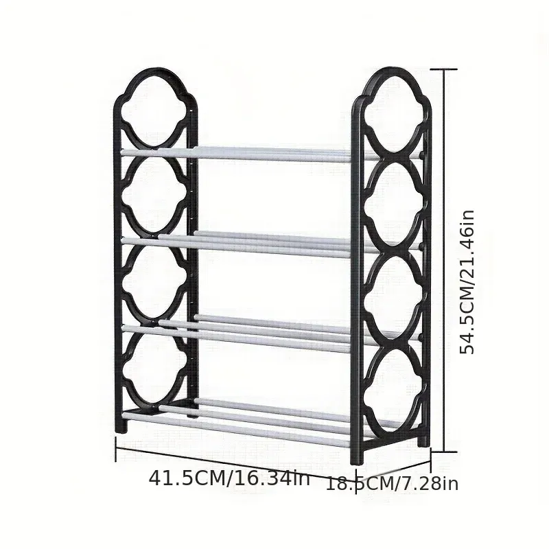 Plastic 4 Layer Simple Shoe Rack