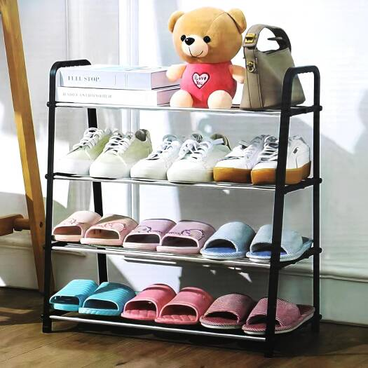 4 Layer Simple Shoe Rack - Plastic