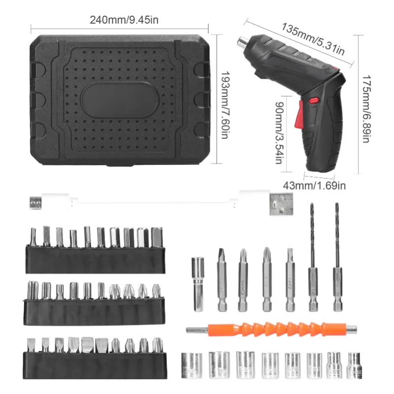 48 Pcs Cordless Screw Driver 4.2V