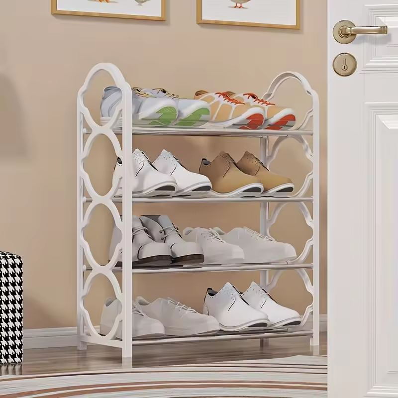 Plastic 4 Layer Simple Shoe Rack