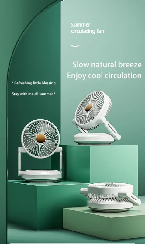 Foldable Desktop Fan With Light