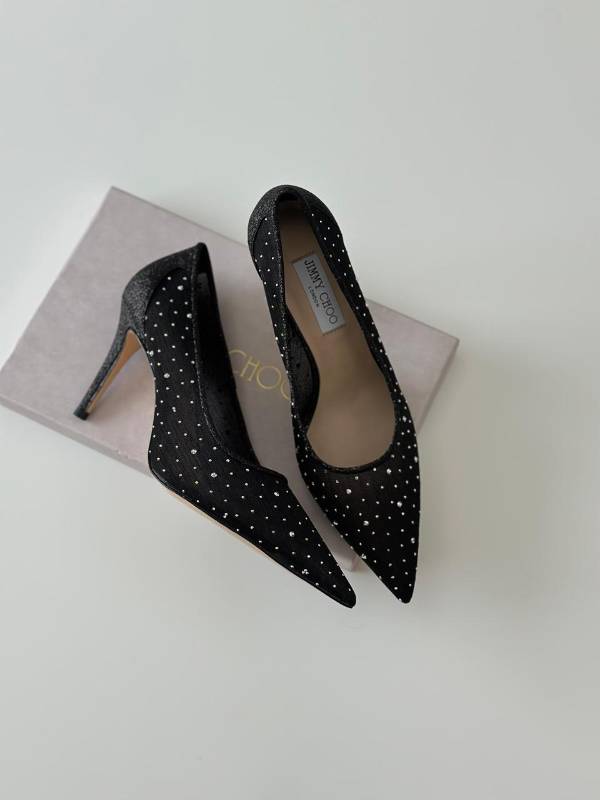 Jimmy Choo Love 85 Crystal-Embellished Pumps – Black