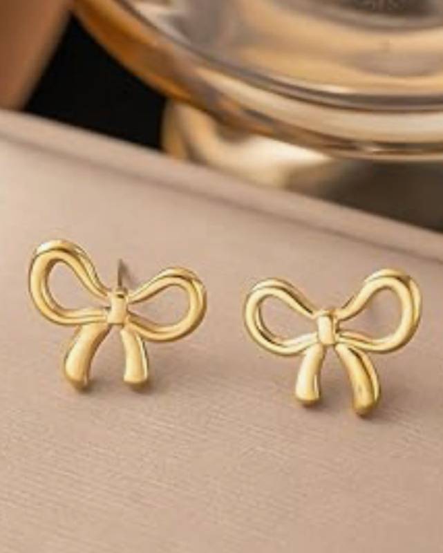 Infinity bow earings