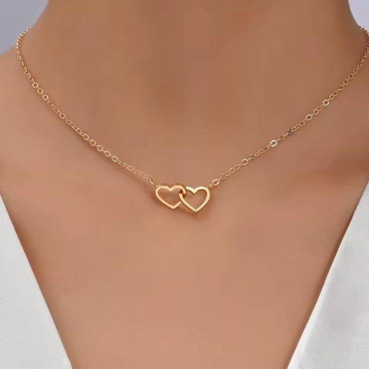 Double heart pendant