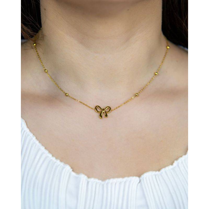 Infinity bow pendant