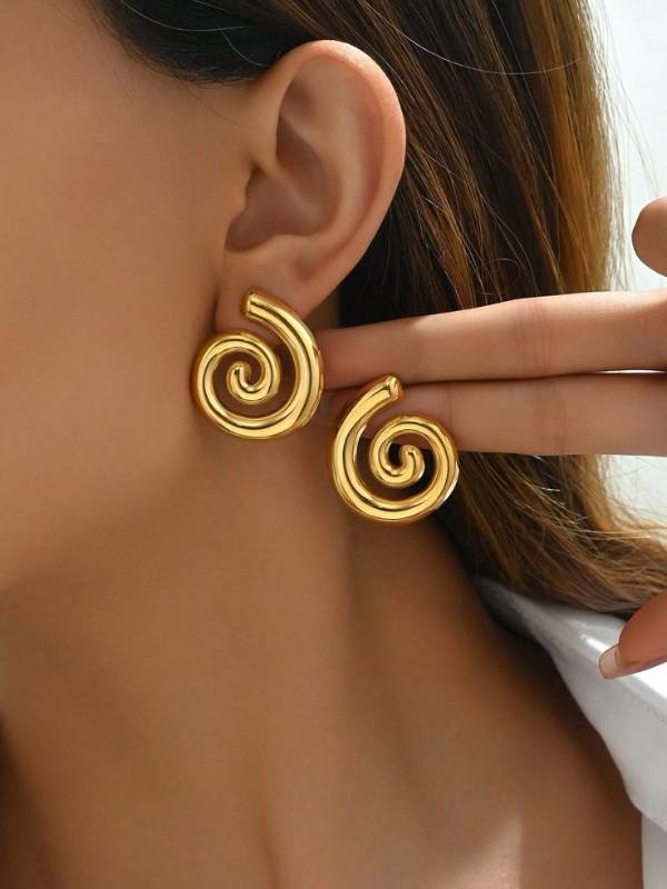 Spiral chuncky earings