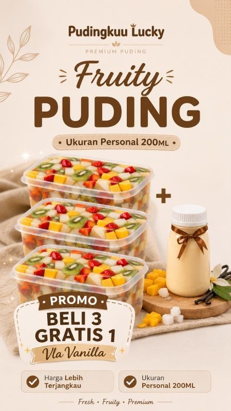 Puding Buah Personal (Beli 3 Gratis Vla Vanilla)