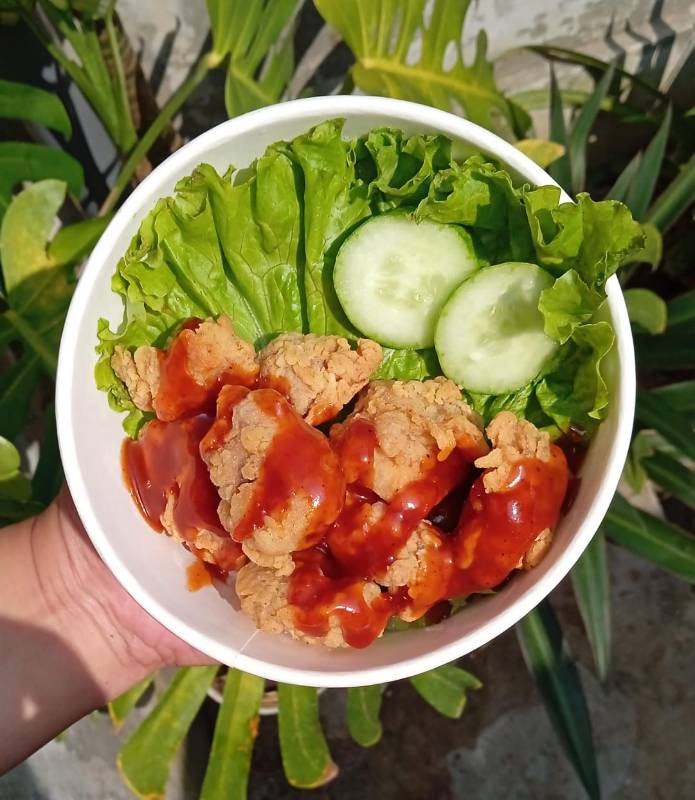 Rice Bowl Large (Chicken Katsu / Chicken Popcorn / Ayam Gunting)