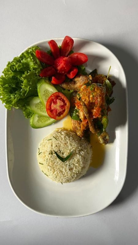 Ayam Goreng Cobek Sayap Kecil + Nasi Daun Jeruk