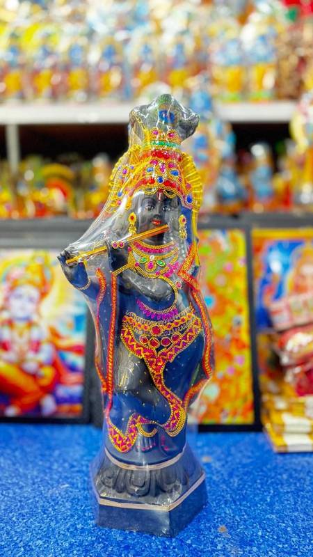 Krishna with Flute – 2 feet Black