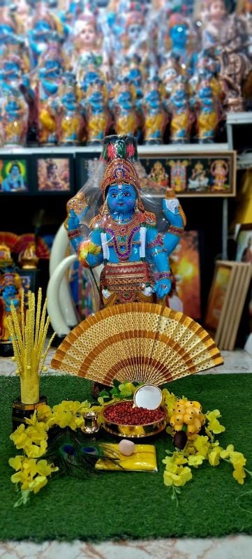 Premium Chathurbahu Krishna Vishu Kani -Blue