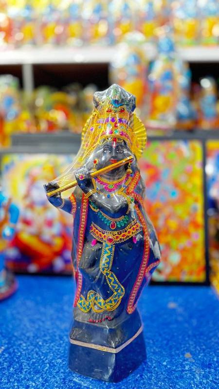 Krishna with Flute – 2 feet Black