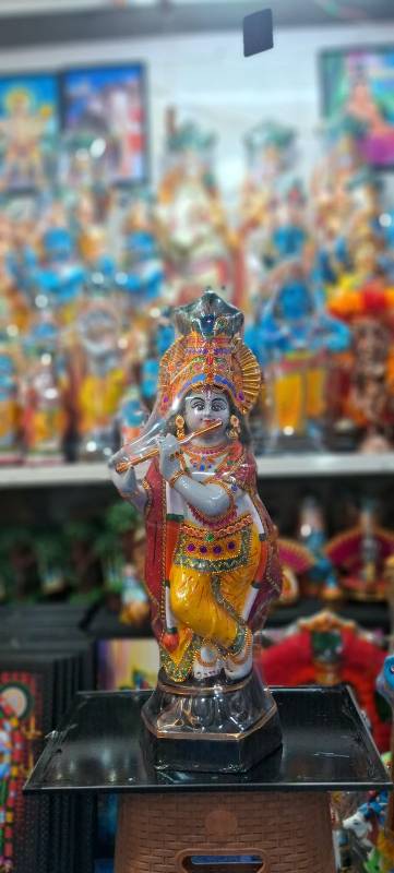 Krishna with Flute – 2 feet Grey
