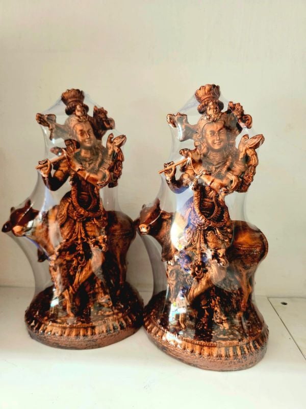 Cow krishna Bronze 12 inch