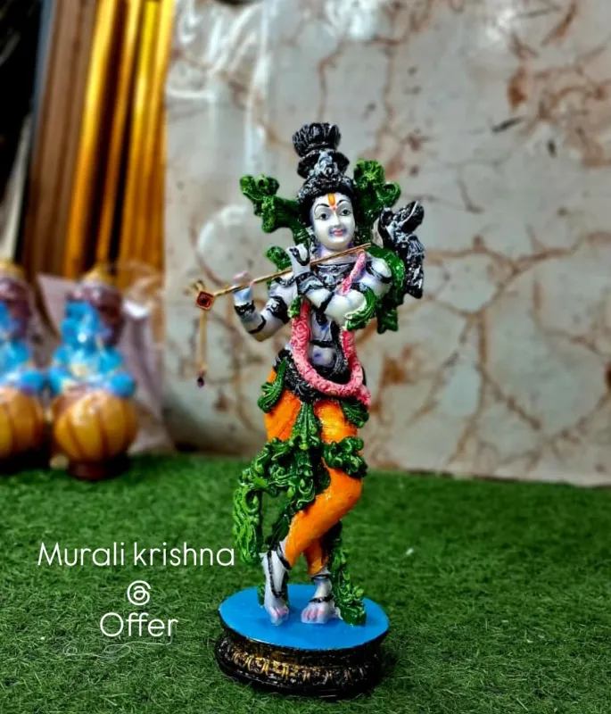 10 Inch murali krishna white orange