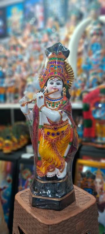 Krishna with Flute – 2 feet White