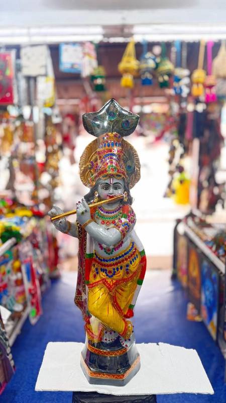 Krishna with Flute – 3.5 feet Grey
