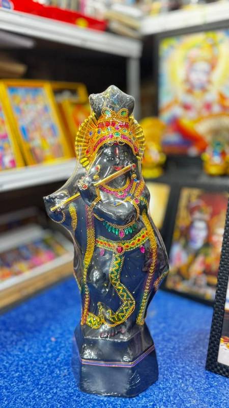 Krishna with Flute – 1.5 feet Black