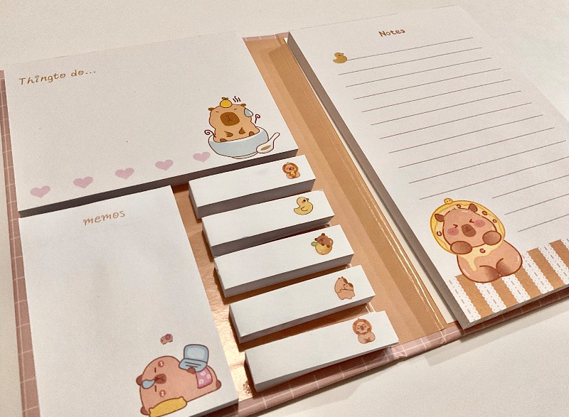 Post it capibara tipo libreta