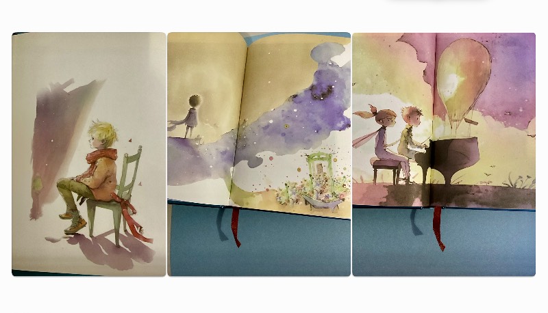 Agenda principito hojas acuarela