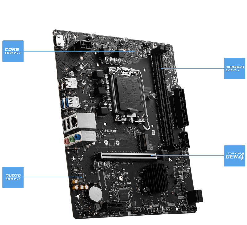 MSI PRO H610M-S DDR4 LGA 1700