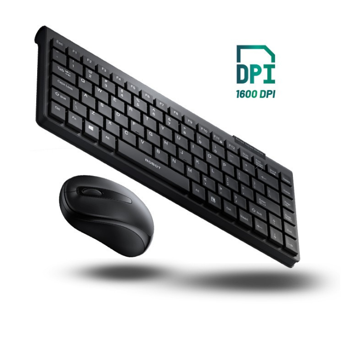 ROBOT KM3500 Keyboard Mouse Wireless Combo Set Mini