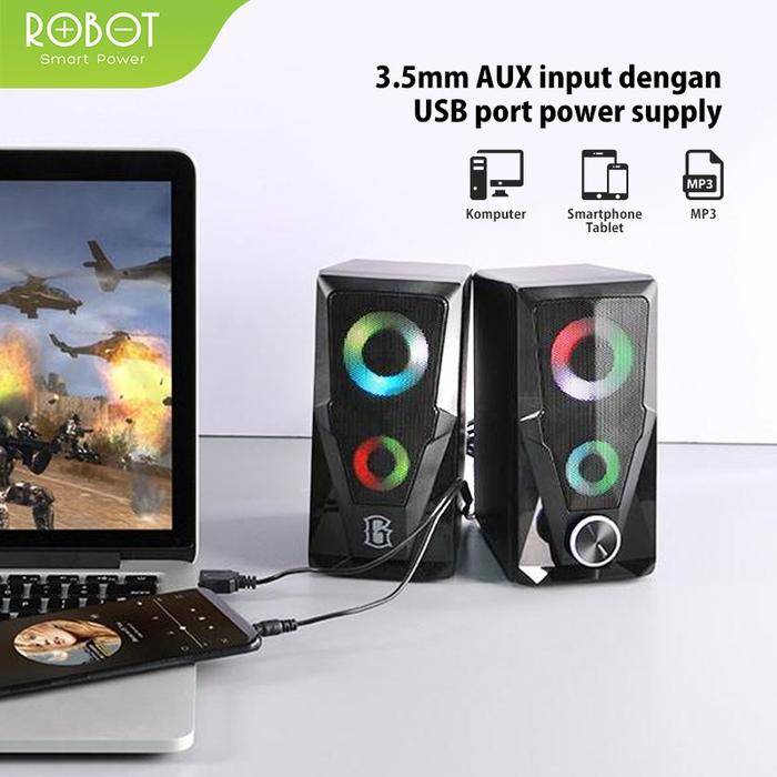 ROBOT RS200 (BLACK) Multimedia Speaker