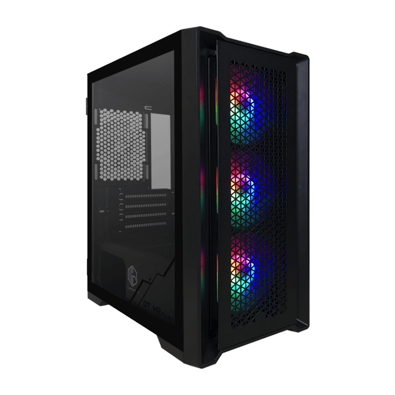 CUBE GAMING ALTA V.2 BLACK - With Type-C- mATX - LEFT SIDE GLASS DOOR - PSU COVER - Free 3 pcs RAINBOW FAN
