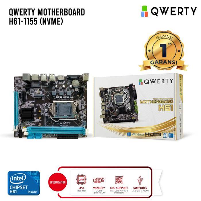 QWERTY H61-NVME LGA 1155 GEN 2-3