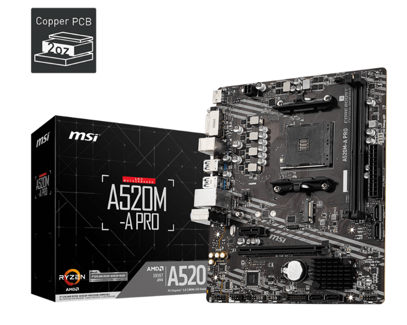 MSI A520M-A PRO DDR4 Socket AM4