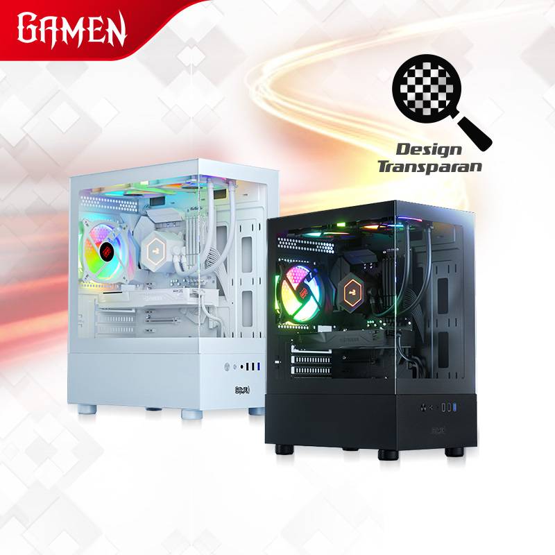 GAMEN GCS100 - mATX Gaming Case - Front & Left Side Tempered Glass