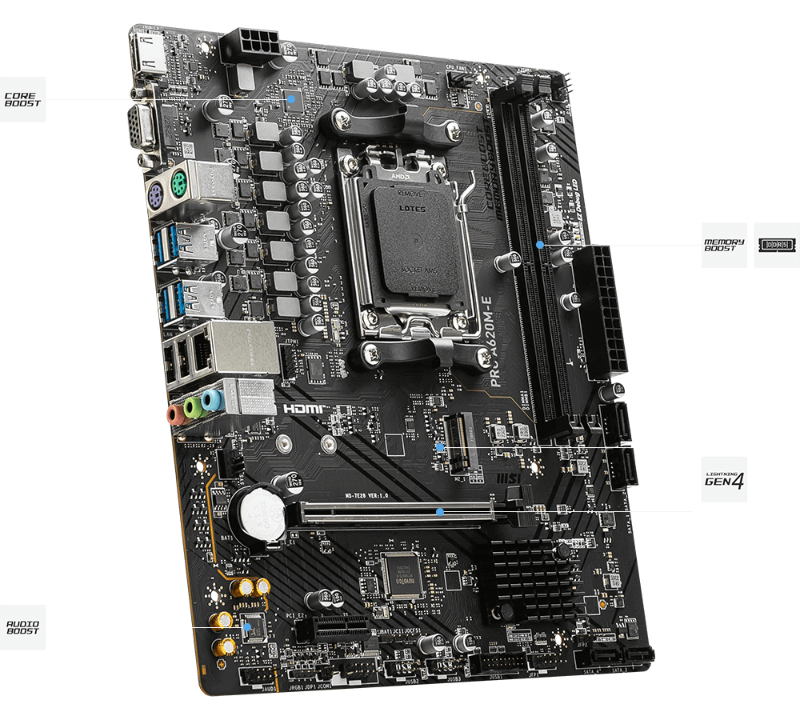 MSI PRO A620M-E DDR5 Socket AM5