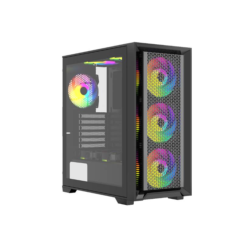 VENOMRX AEGON (BLACK) - ATX Tempered Glass 4X12CM ARGB Fan
