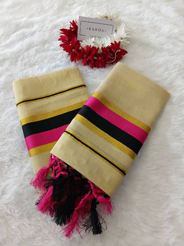 Set mund- Pink-Black-Kasavu