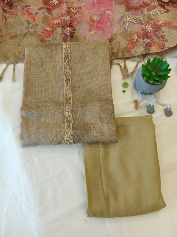 Beige cotta with handwork