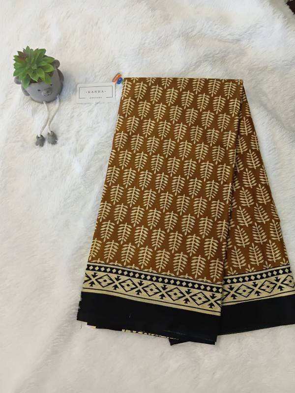 Modal Saree - Pale yellow