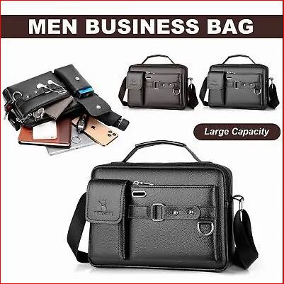 Men's Pu Leather Shoulder Bag