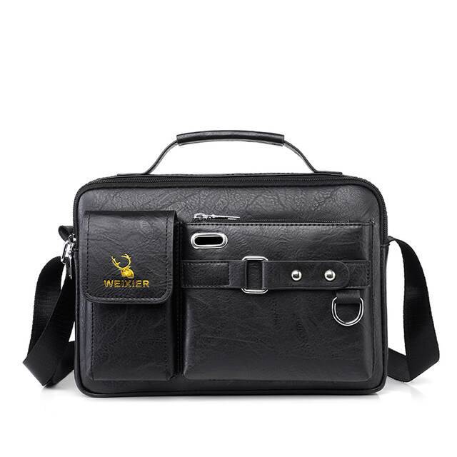 Men's Pu Leather Shoulder Bag