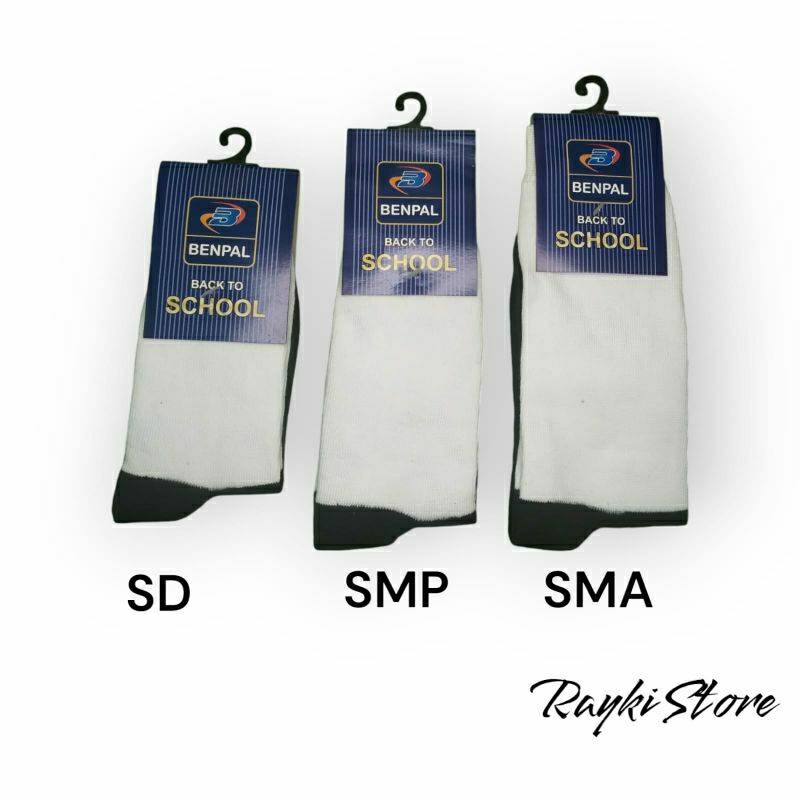 Kaos Kaki Sd putih hitam