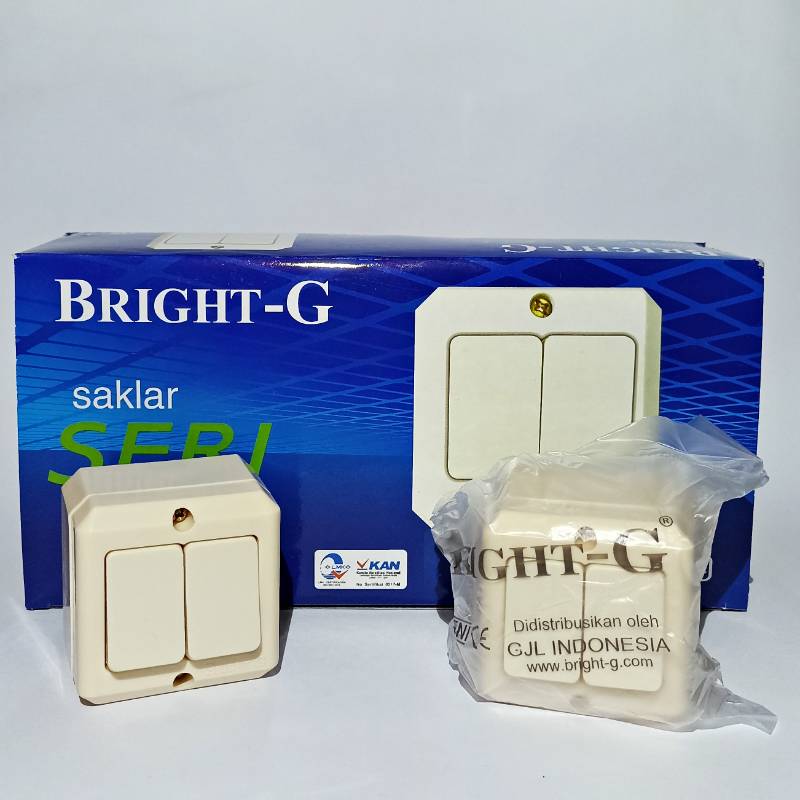 Bright-G Saklar 2 Kayu