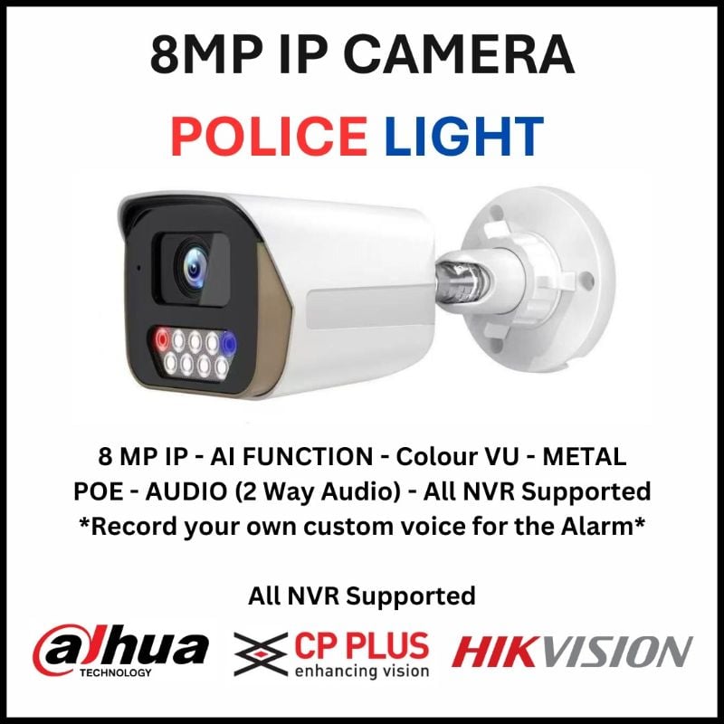 Solide 8MP Police light camera