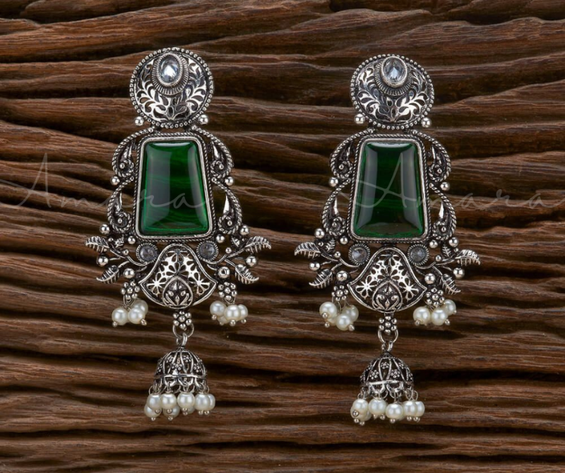 Jhumki Oxidised - AM807031 Green