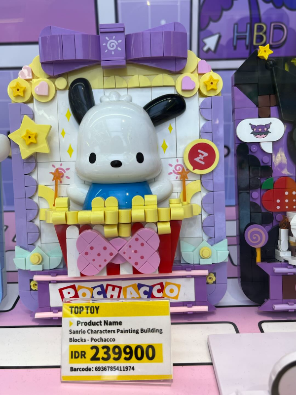 Sanrio Characters Painting Building Blocks - Pochacco,,each