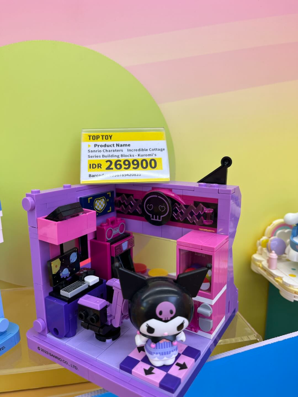 Sanrio Charaters Incredible Cottage Series Building Blocks - Kuromi’s Game Room,,each