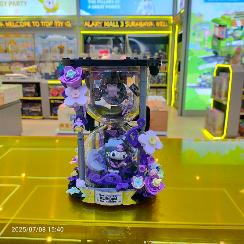Sanrio characters-Kuromi Whispering Wish Series Building Blocks-Blooming Hourgla,,each