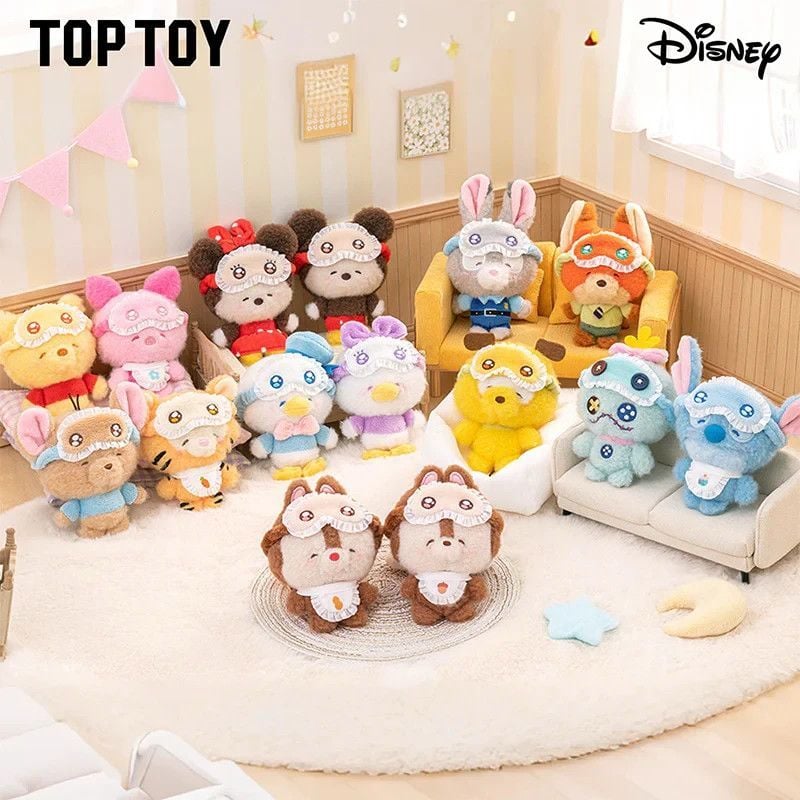 Disney Squinting Sleepwear Series Plush Pendant Blind Box,,each