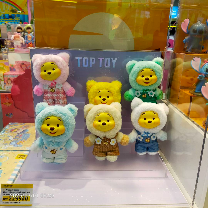 Disney Winnie the Pooh Candy Bear Series Vinyl Plush Blind Box,,each
